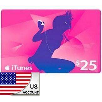 Apple iTunes Gift Card $25 - U.S. Account Apple iTunes Gift Card $25 - U.S. Account